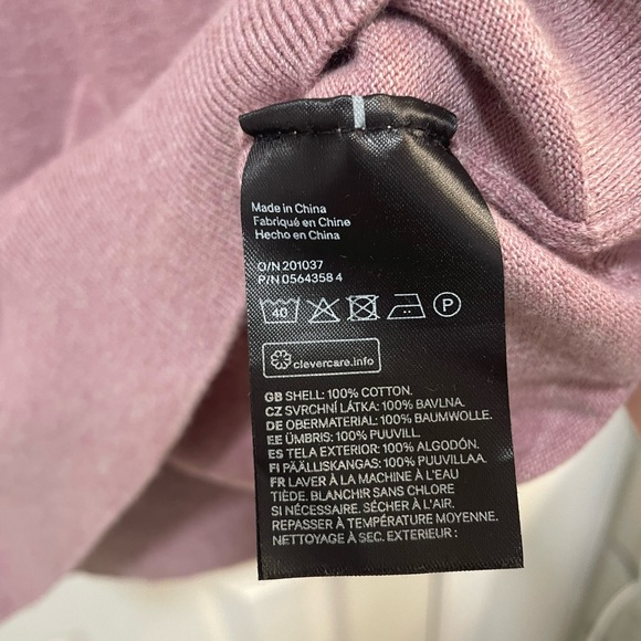 H&M Sweater, Ladies Medium, Rose Color, 100% Cotton, Round Neck, Long Sleeves - Picture 5 of 5
